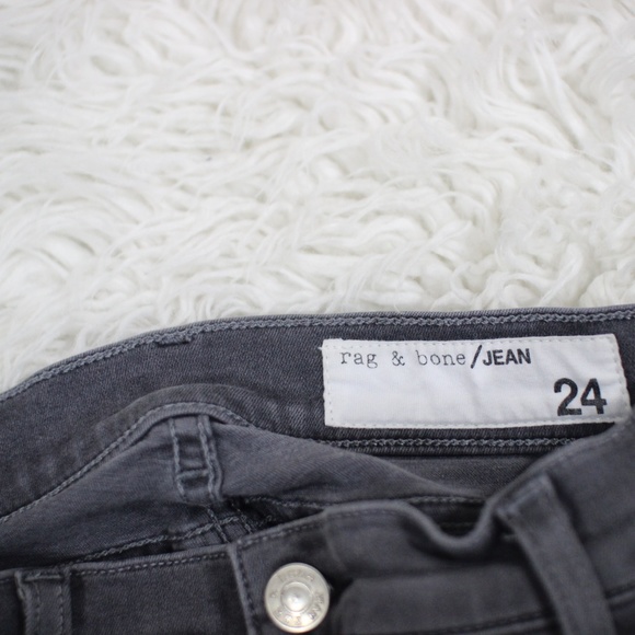 Rag & Bone Exposed Zipper Skinny Jean Gray Sz 24 - Picture 4 of 4
